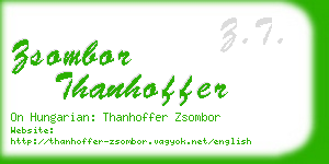 zsombor thanhoffer business card